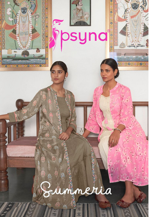 psayna summeria cotton regal look kurti catalog