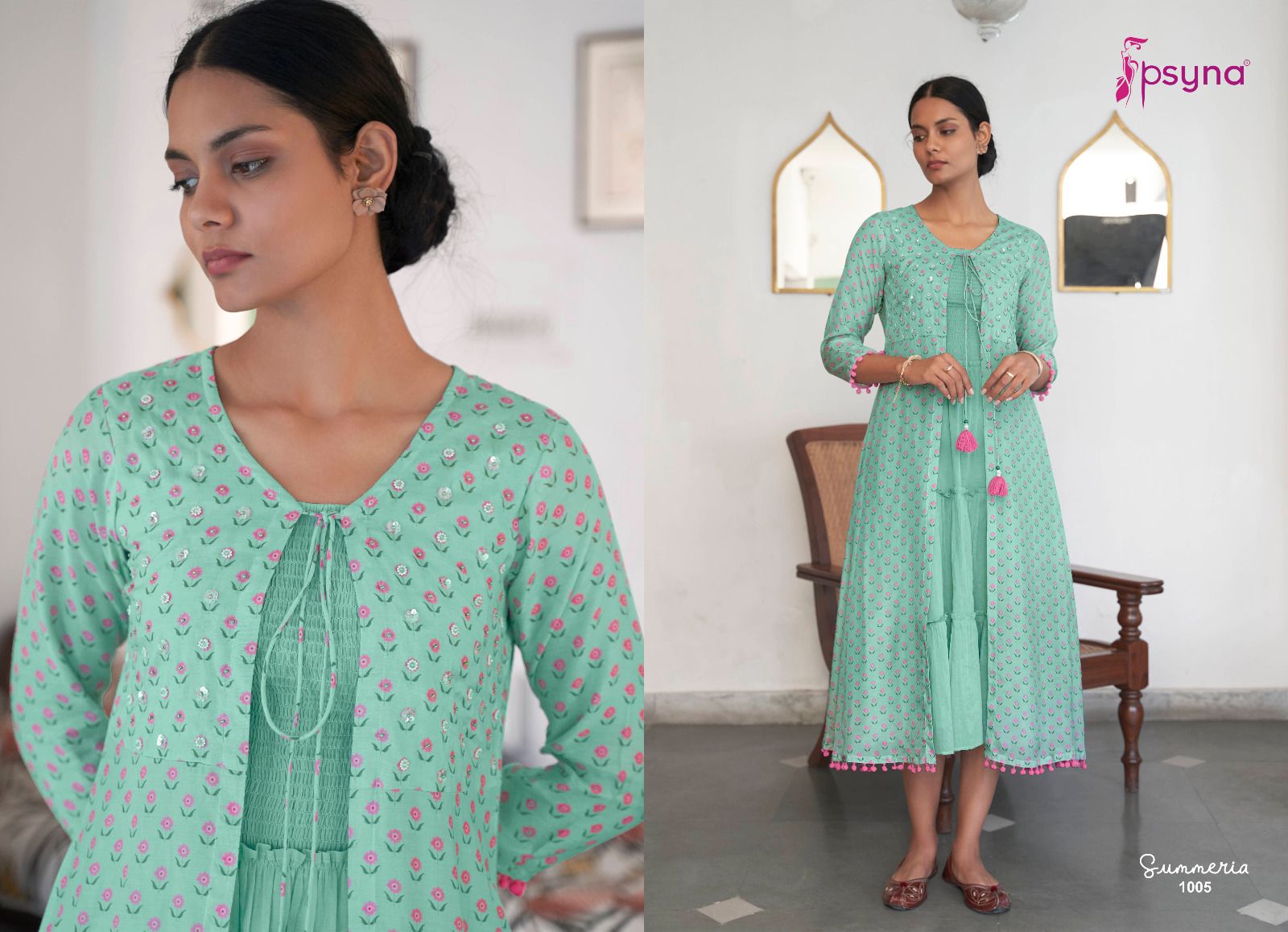 psayna summeria cotton regal look kurti catalog