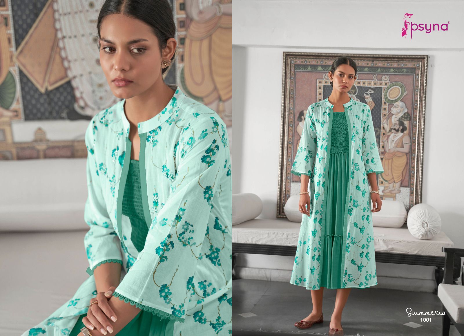 psayna summeria cotton regal look kurti catalog