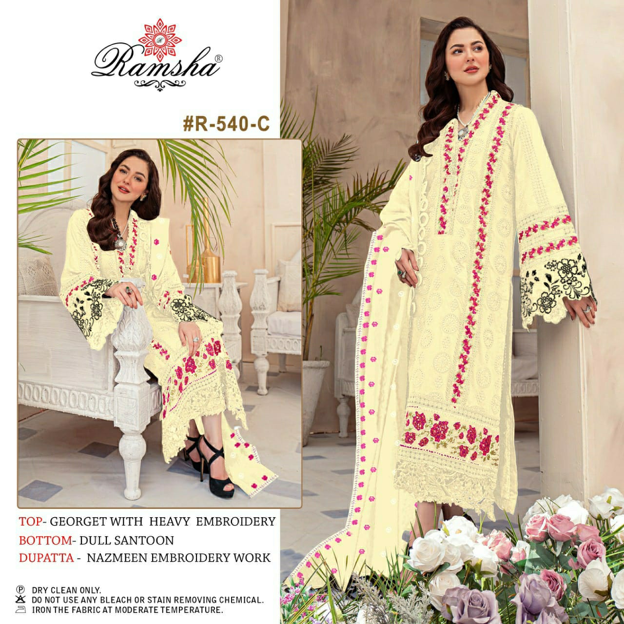 ramsha ramsha r 540 nx  georgette catchy look salwar suit catalog