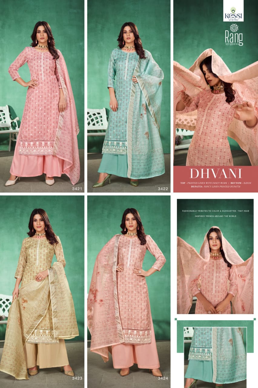 rang dhavani linen exclusive print salwar suit catalog