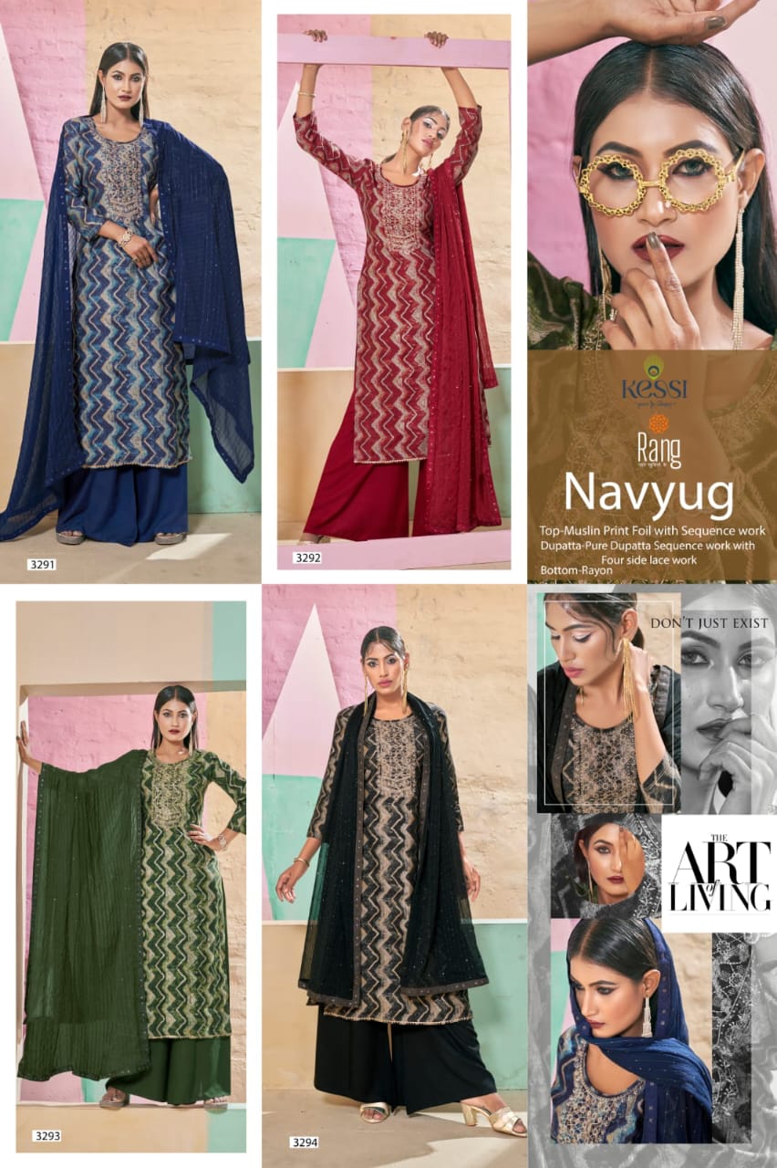 rang navyug muslin georgeous look salwar suit catalog