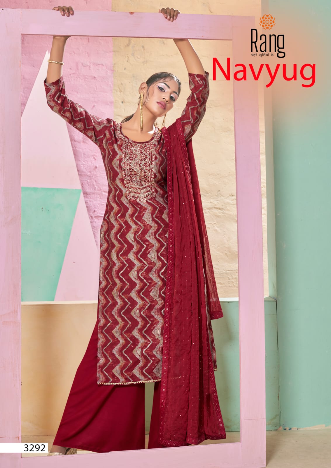 rang navyug muslin georgeous look salwar suit catalog