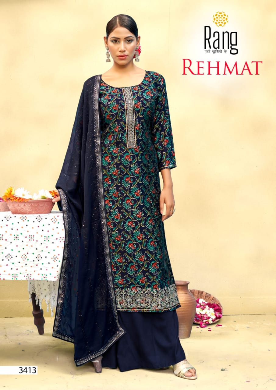 rang rehmat muslin exclusive print salwar suit catalog