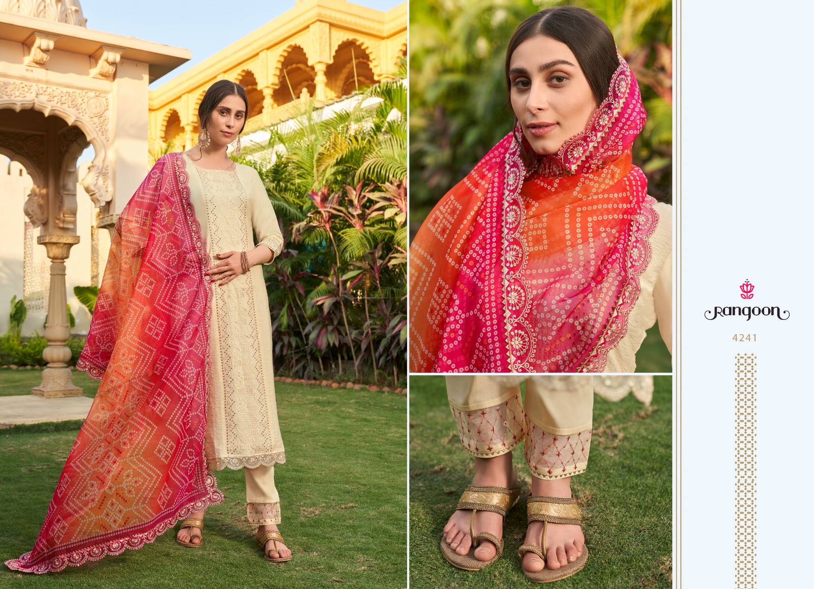 rangoon pakhi viscose exclusive print top bottom with dupatta catalog