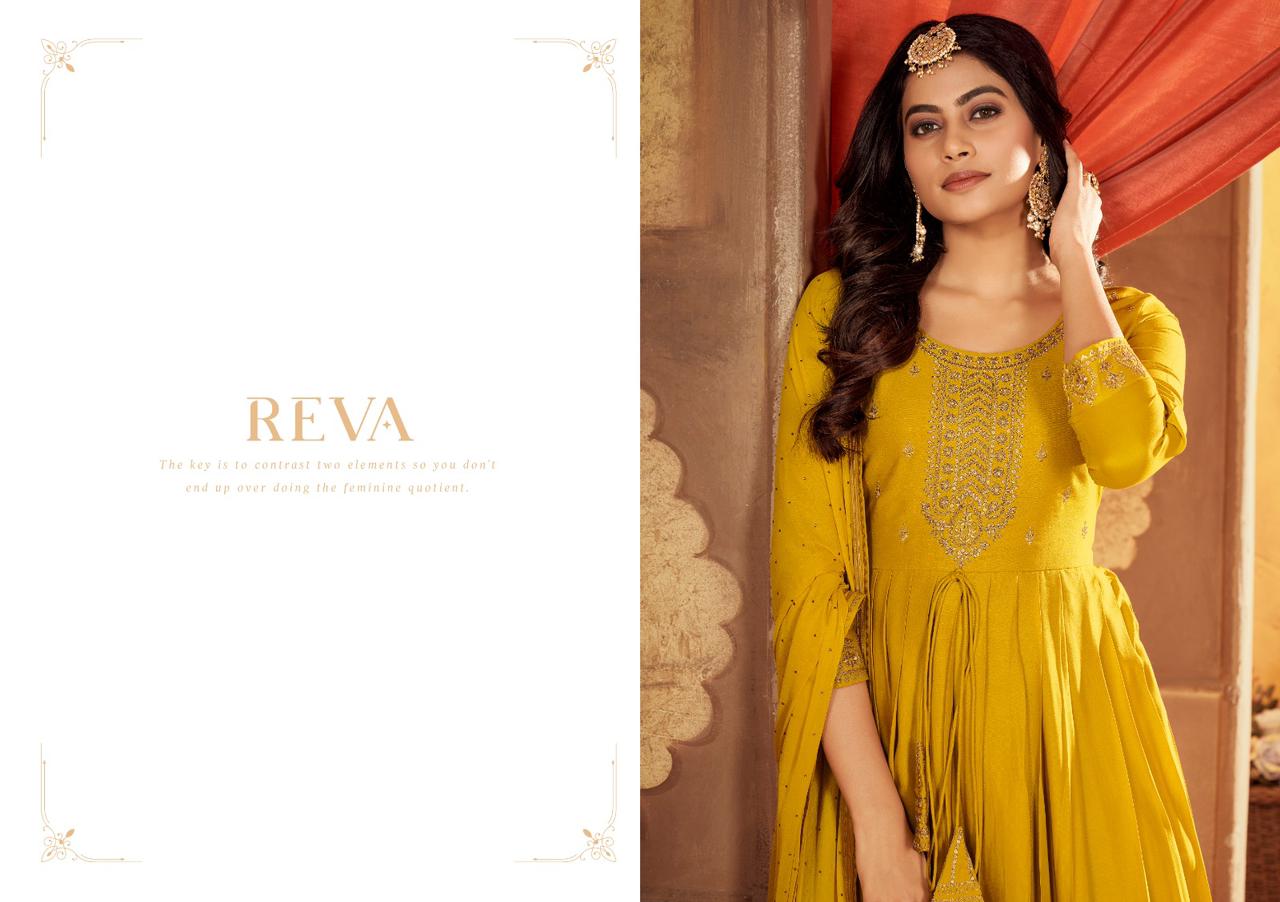 rangoon reva rayon new and modern look top bottom with dupatta catalog