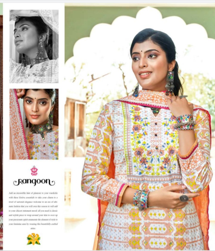 rangoon titlee rayon new and modern style top bottom with dupatta catalog