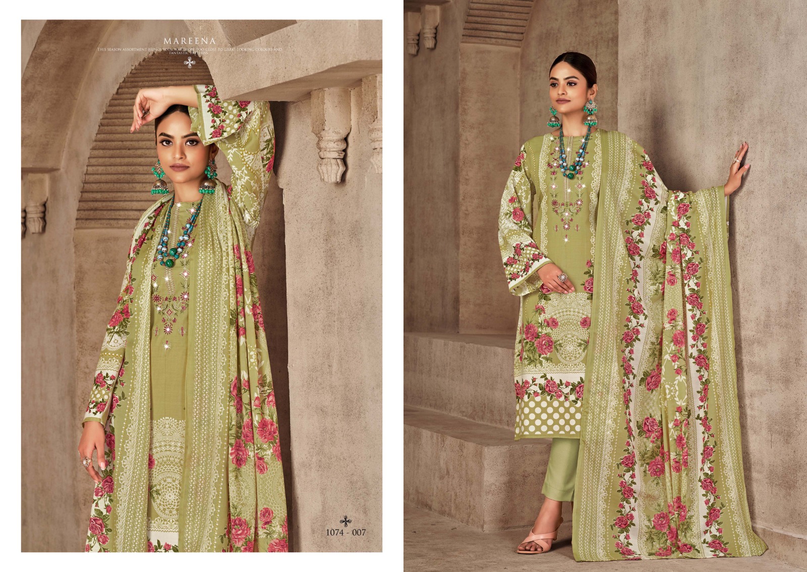 romani mareena vol 10 cotton regal look salwar suit catalog