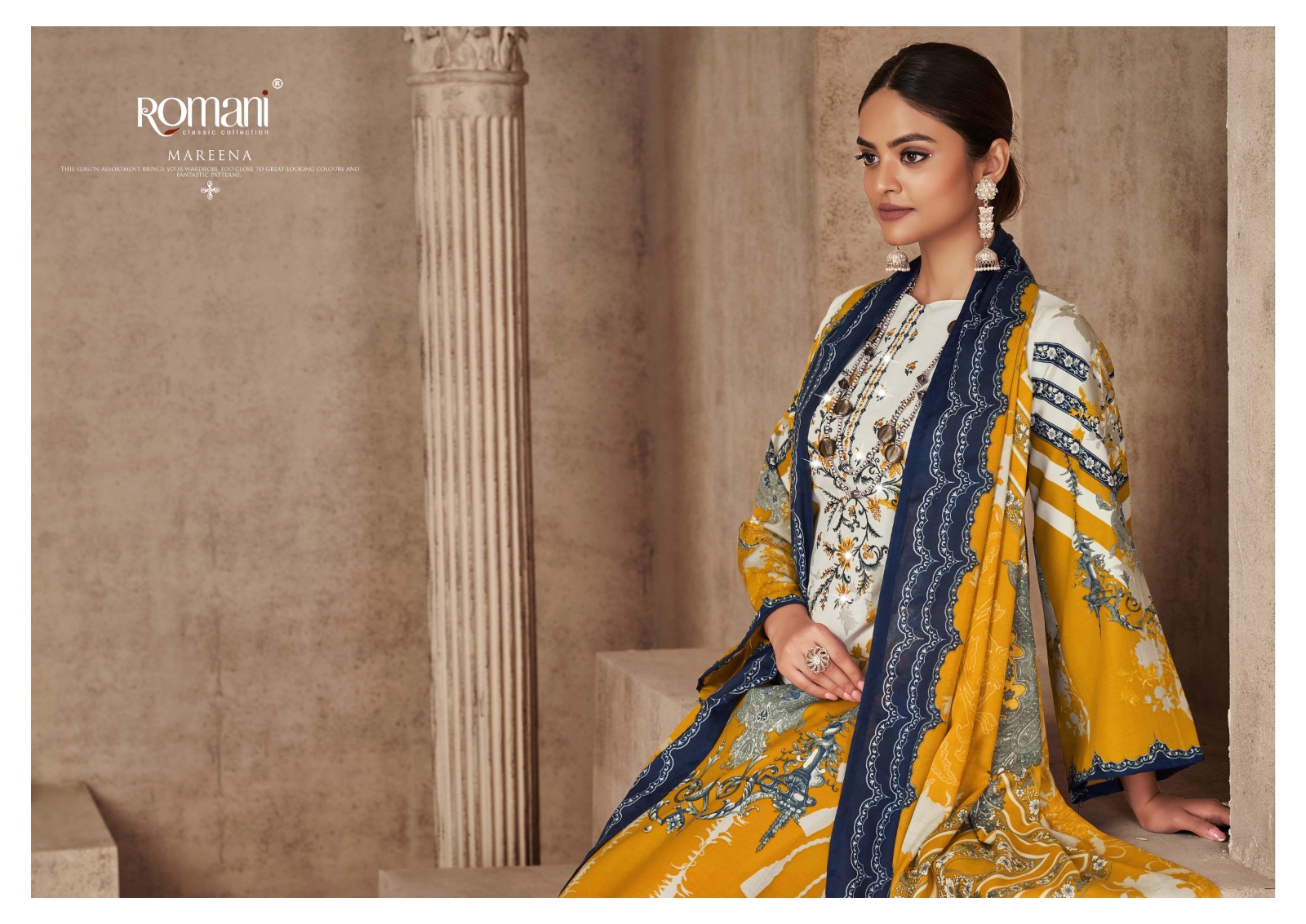 romani mareena vol 10 cotton regal look salwar suit catalog