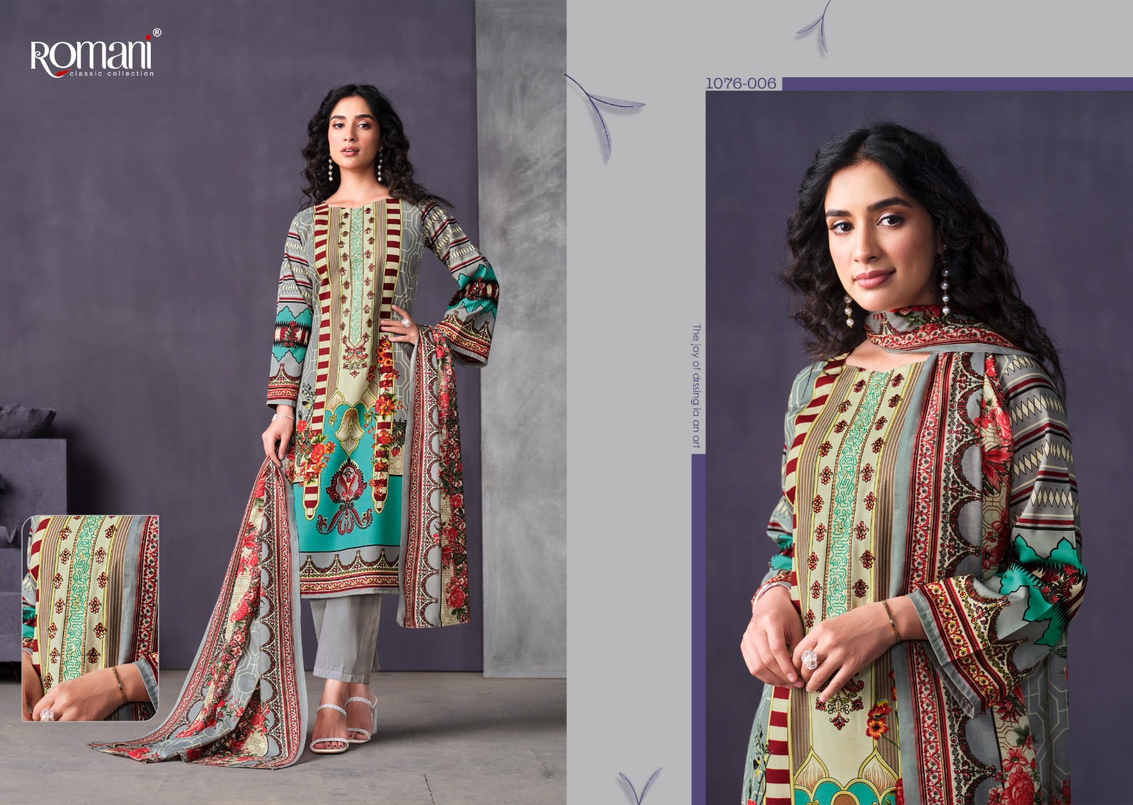 romani mareena vol 12 cotton regal look salwar suit catalog