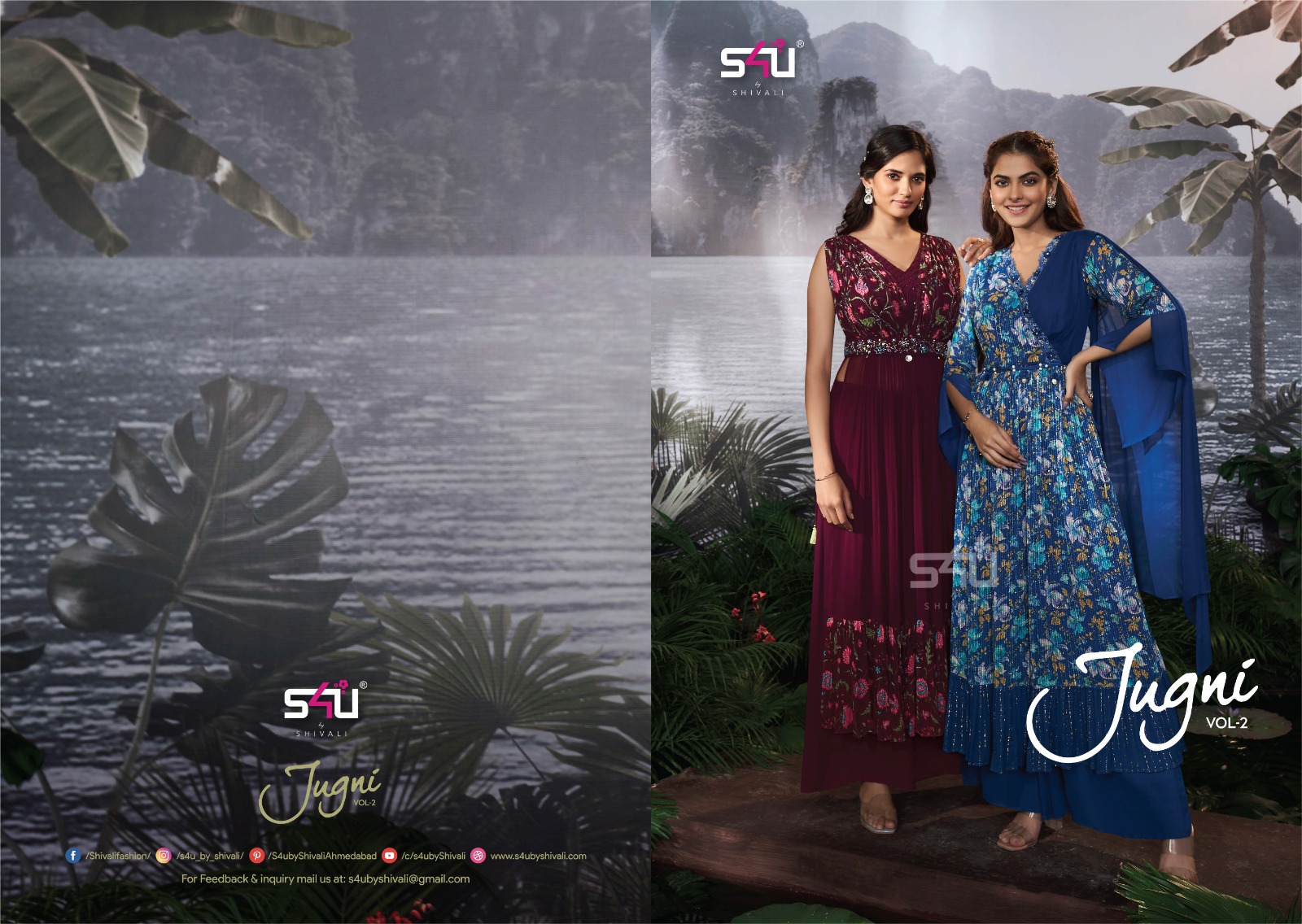 s4u Jugni vol 02 chinnon elegant look indo western catalog