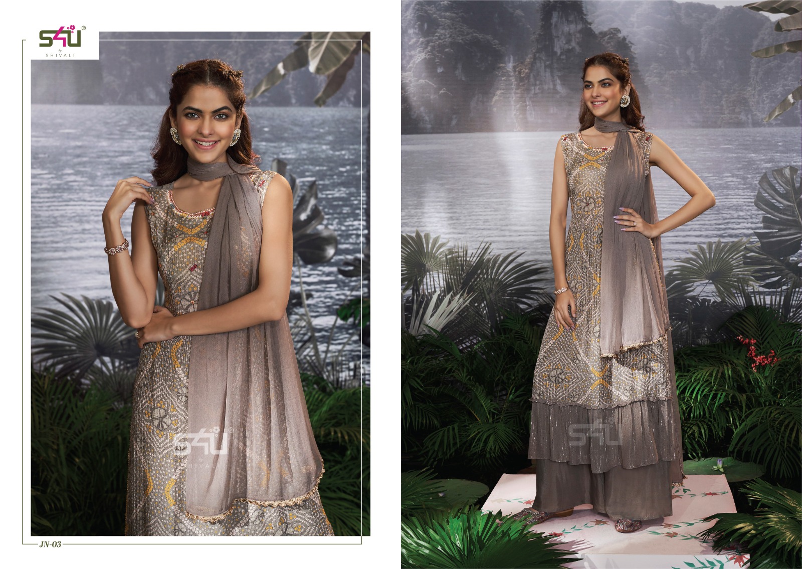 s4u Jugni vol 02 chinnon elegant look indo western catalog