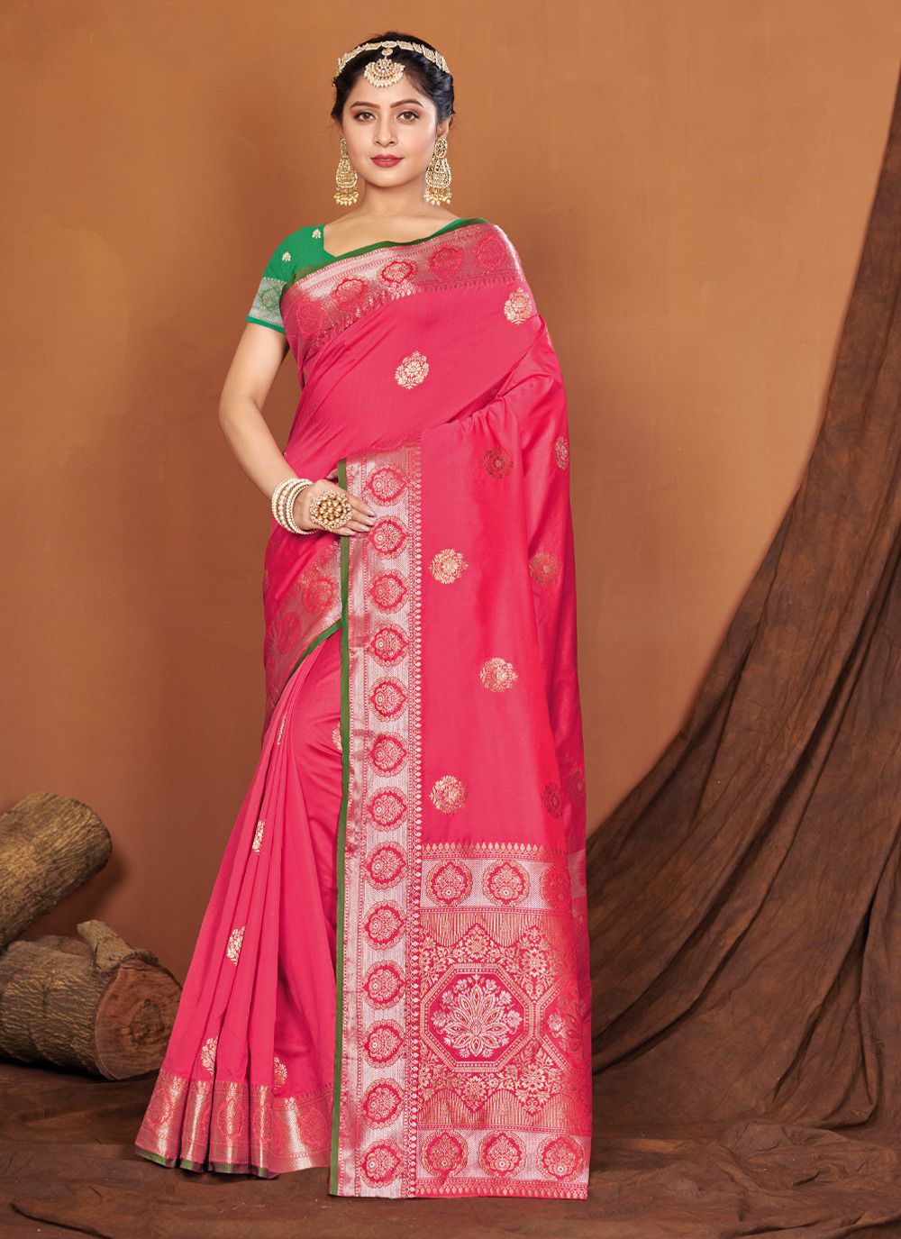 sangam print  Bansuri Banarasi Silk elegant look saree catalog