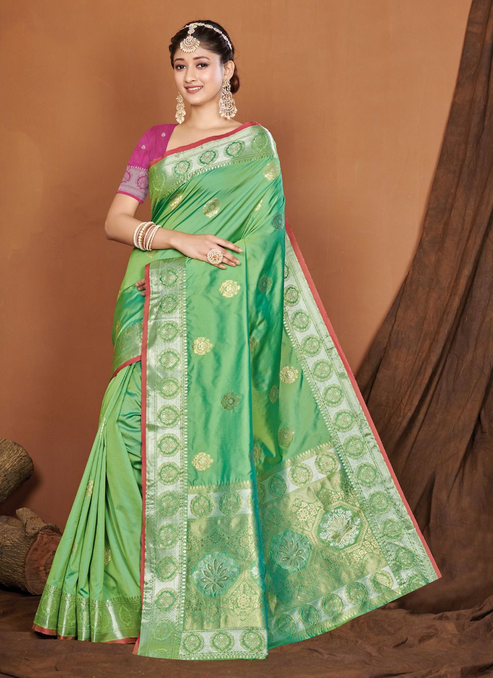 sangam print  Bansuri Banarasi Silk elegant look saree catalog