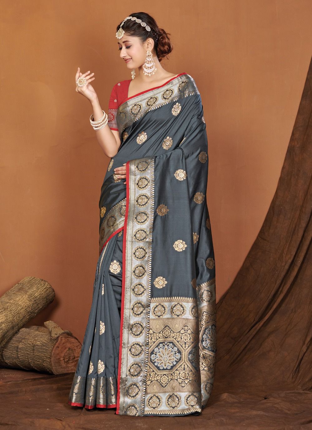 sangam print  Bansuri Banarasi Silk elegant look saree catalog