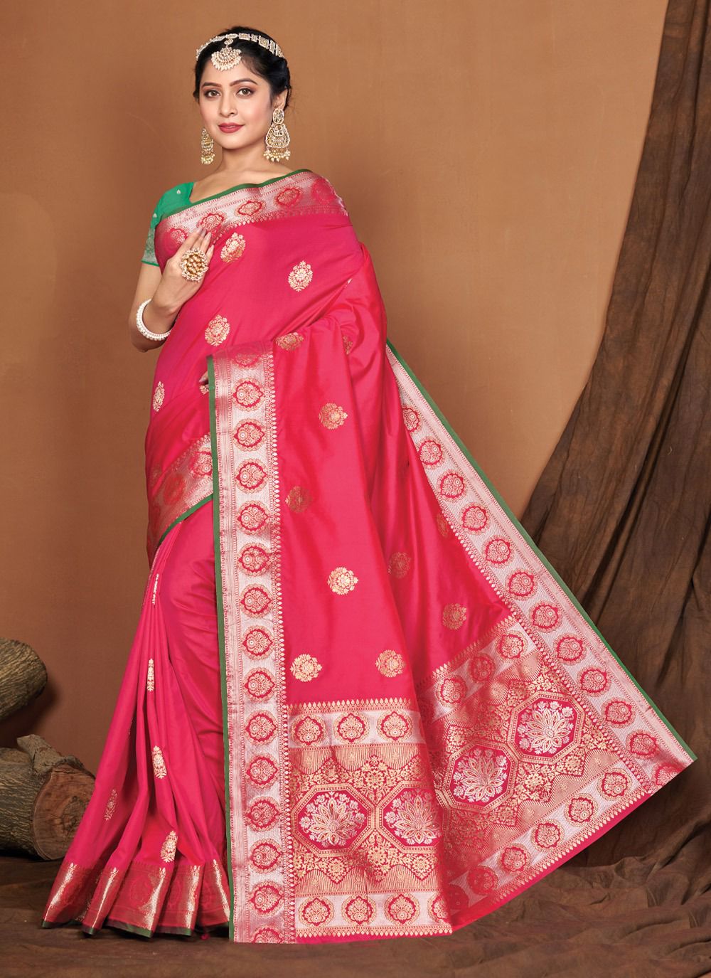 sangam print  Bansuri Banarasi Silk elegant look saree catalog