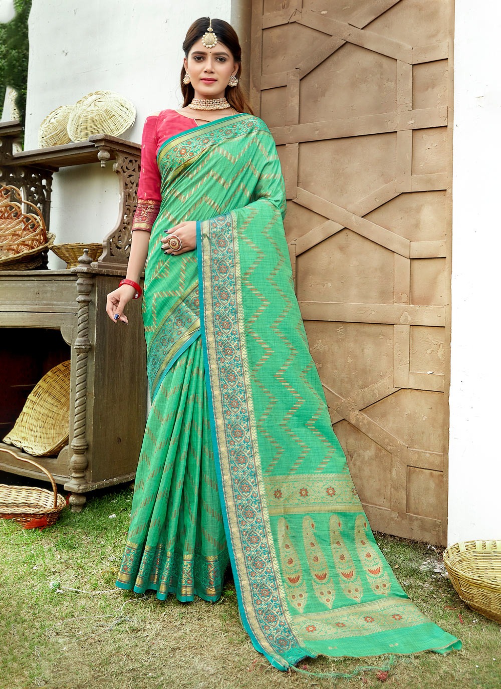 sangam print aadya silk graceful look saree catalog