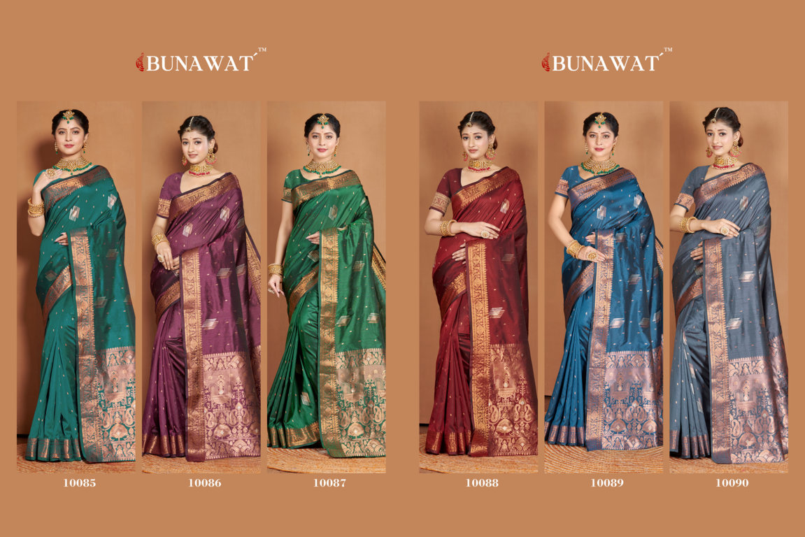 sangam print piya basanti silk regal look saree catalog