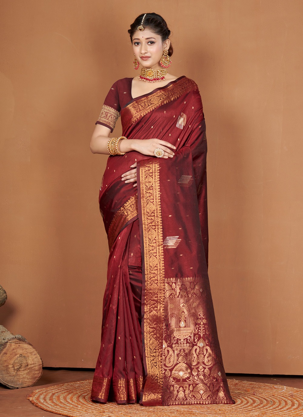 sangam print piya basanti silk regal look saree catalog