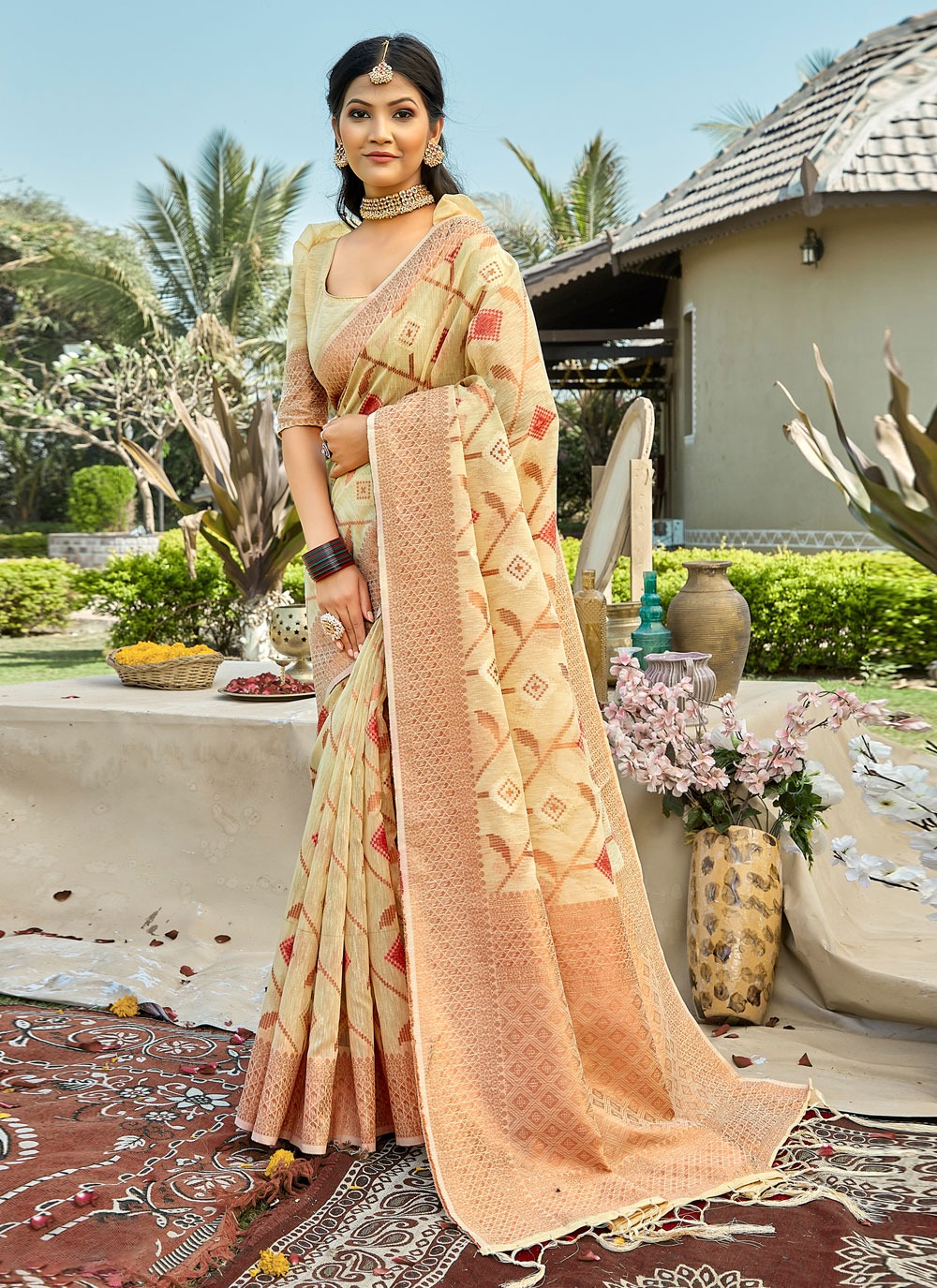 sangam print roop milan cotton authentic fabrics saree catalog