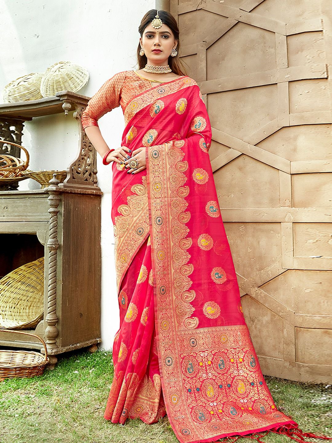 sangam print shivalik organza graceful look saree catalog