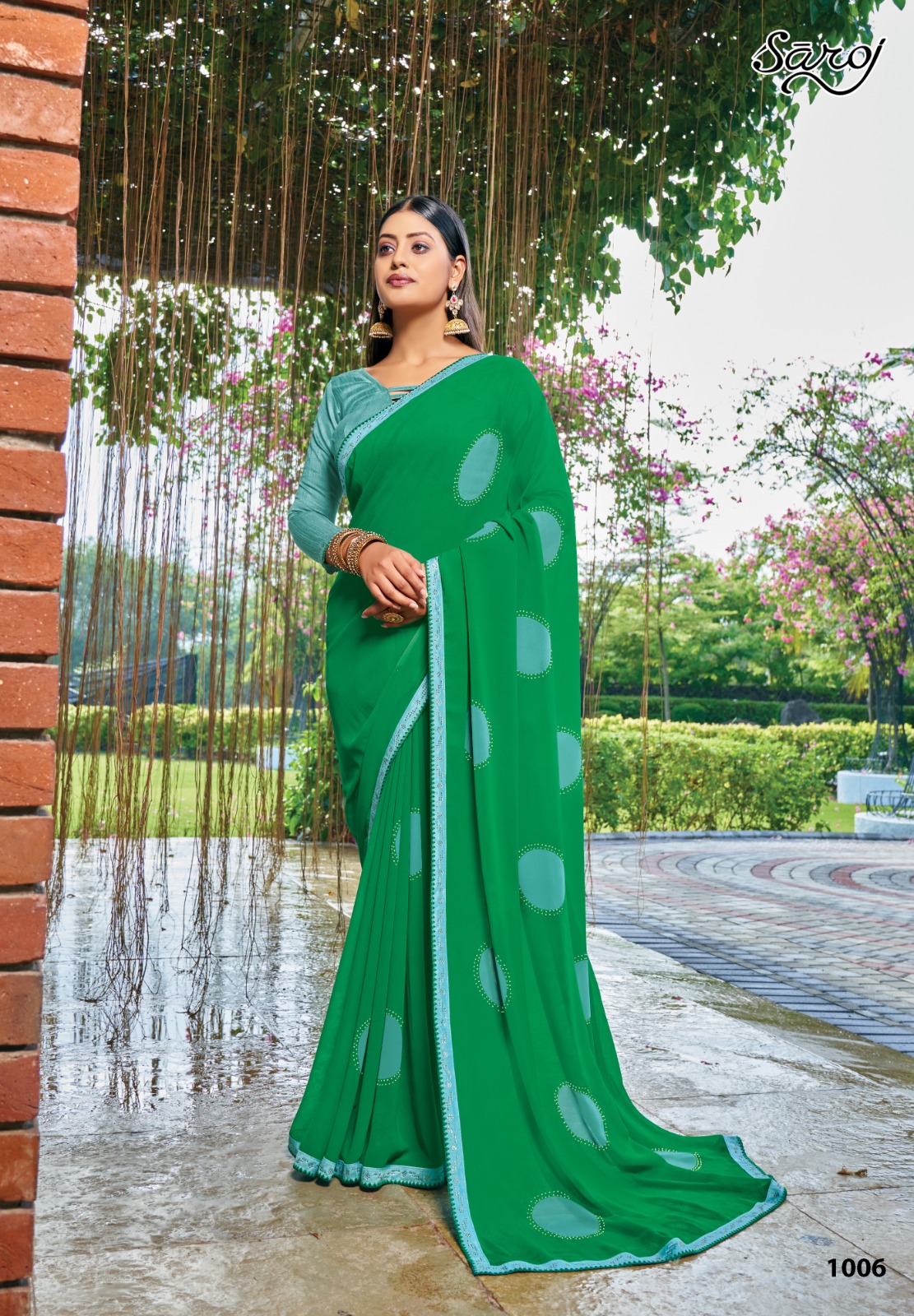 saroj nagme Heavy Geometric attractive look saree catalog