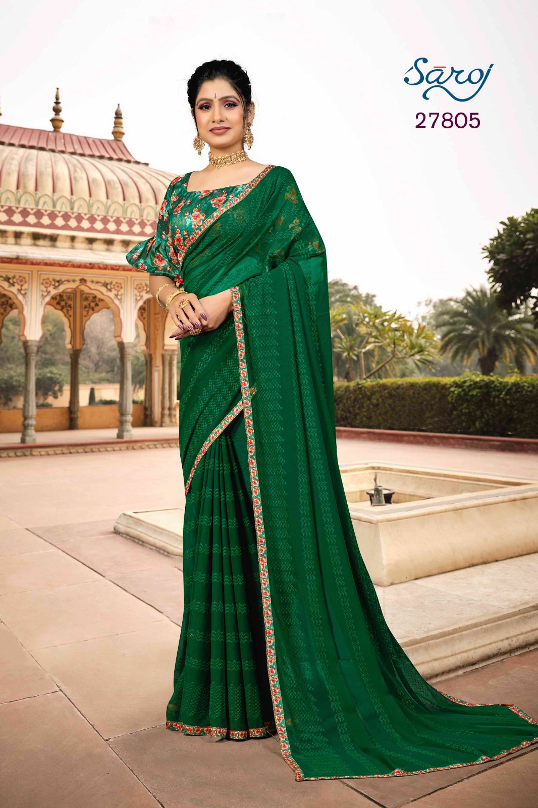 saroj saree Kachi Kalli fancy catchy look saree catalog