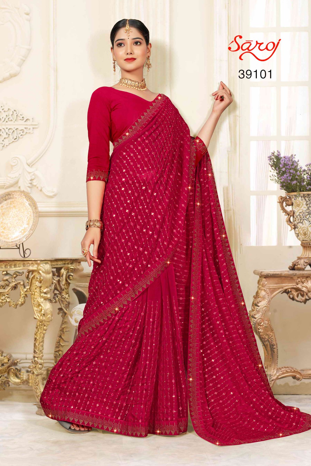 saroj saree mast kali georgette innovative look saree catalog