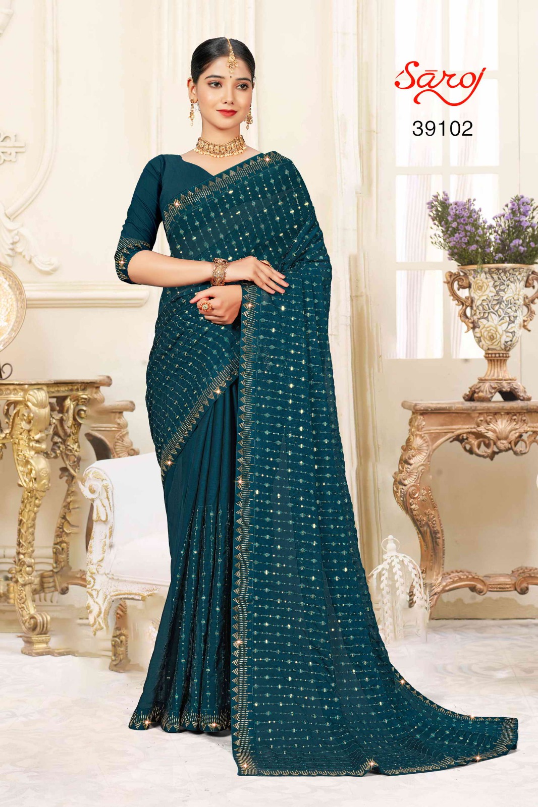 saroj saree mast kali georgette innovative look saree catalog