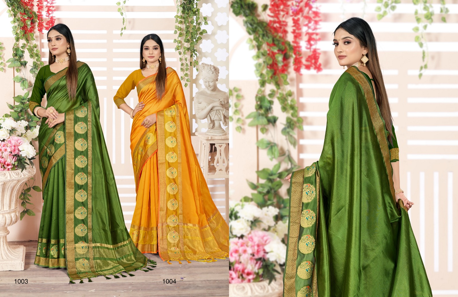 saroj saree raaga silk 2 organza Elegant look saree catalog