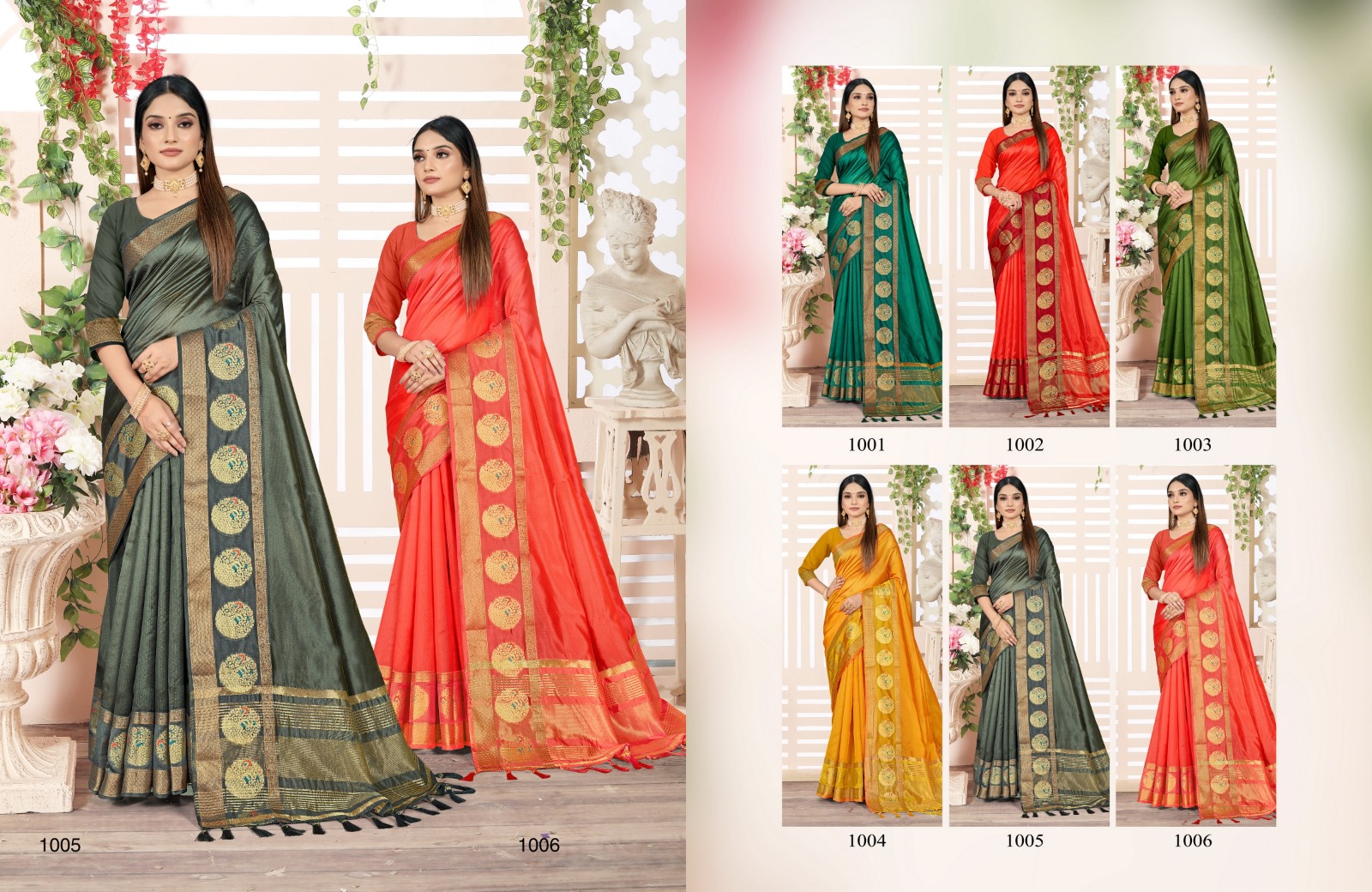 saroj saree raaga silk 2 organza Elegant look saree catalog