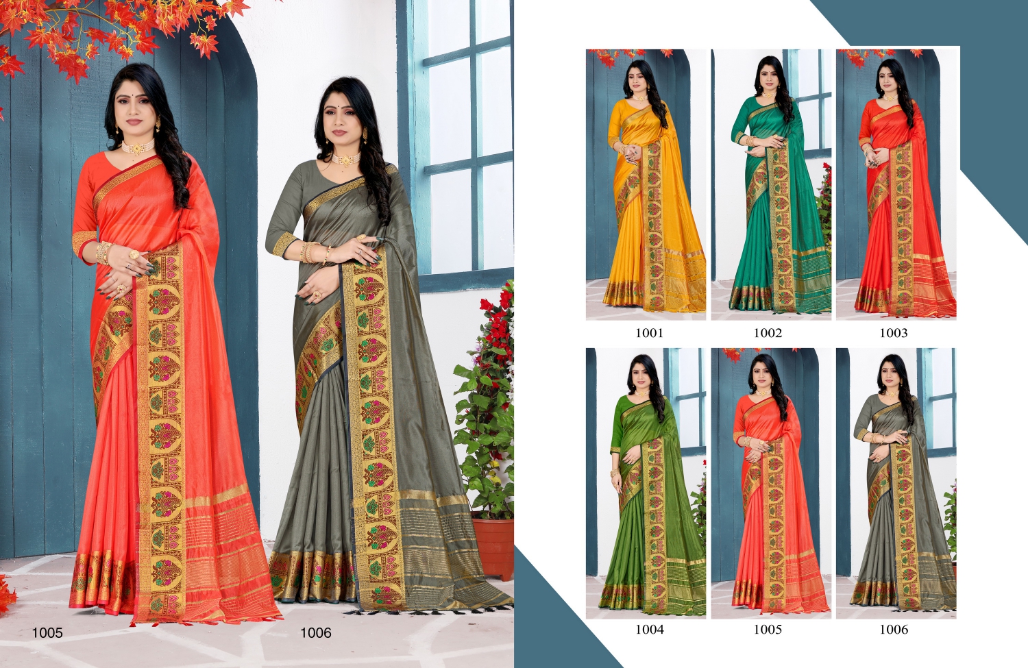 saroj saree raaga silk 3 organza regal look saree catalog