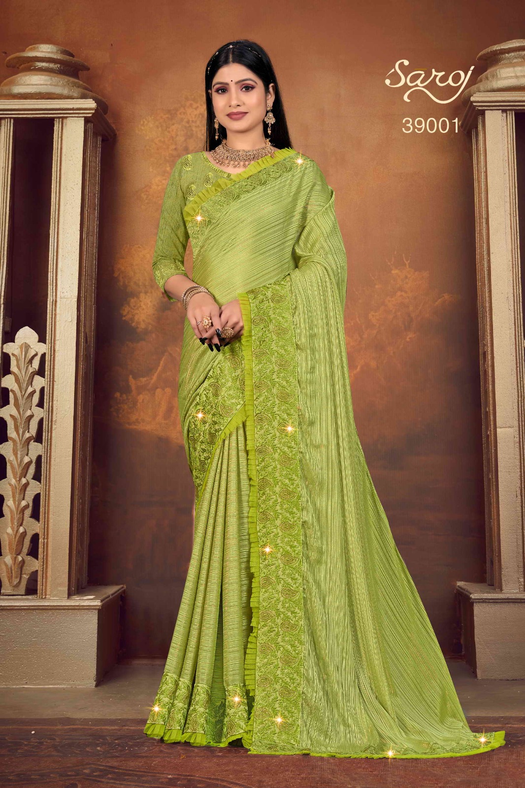 saroj saree Saathiyaa fancy elegant look saree catalog