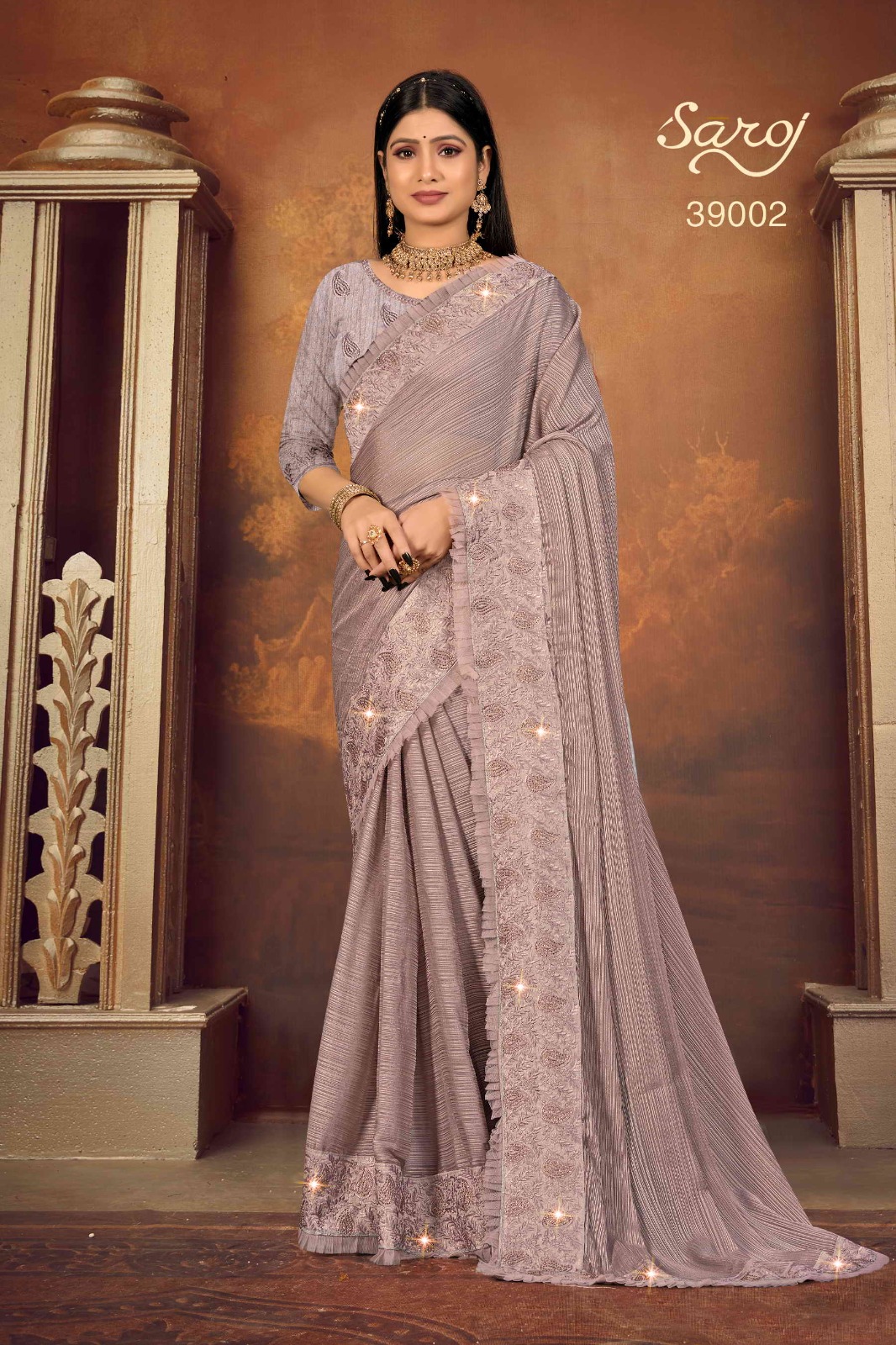 saroj saree Saathiyaa fancy elegant look saree catalog