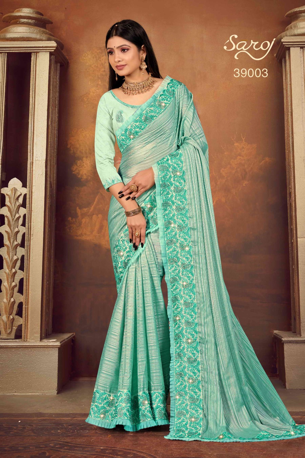 saroj saree Saathiyaa fancy elegant look saree catalog