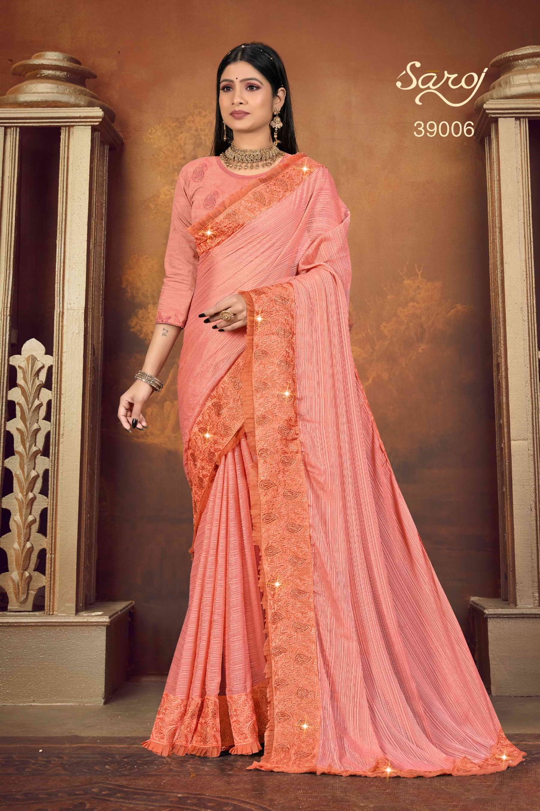 saroj saree Saathiyaa fancy elegant look saree catalog