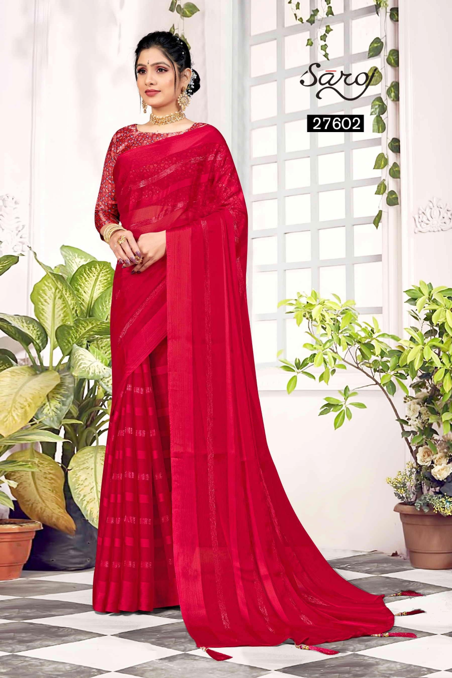 saroj sneh milan fancy attractive look saree catalog