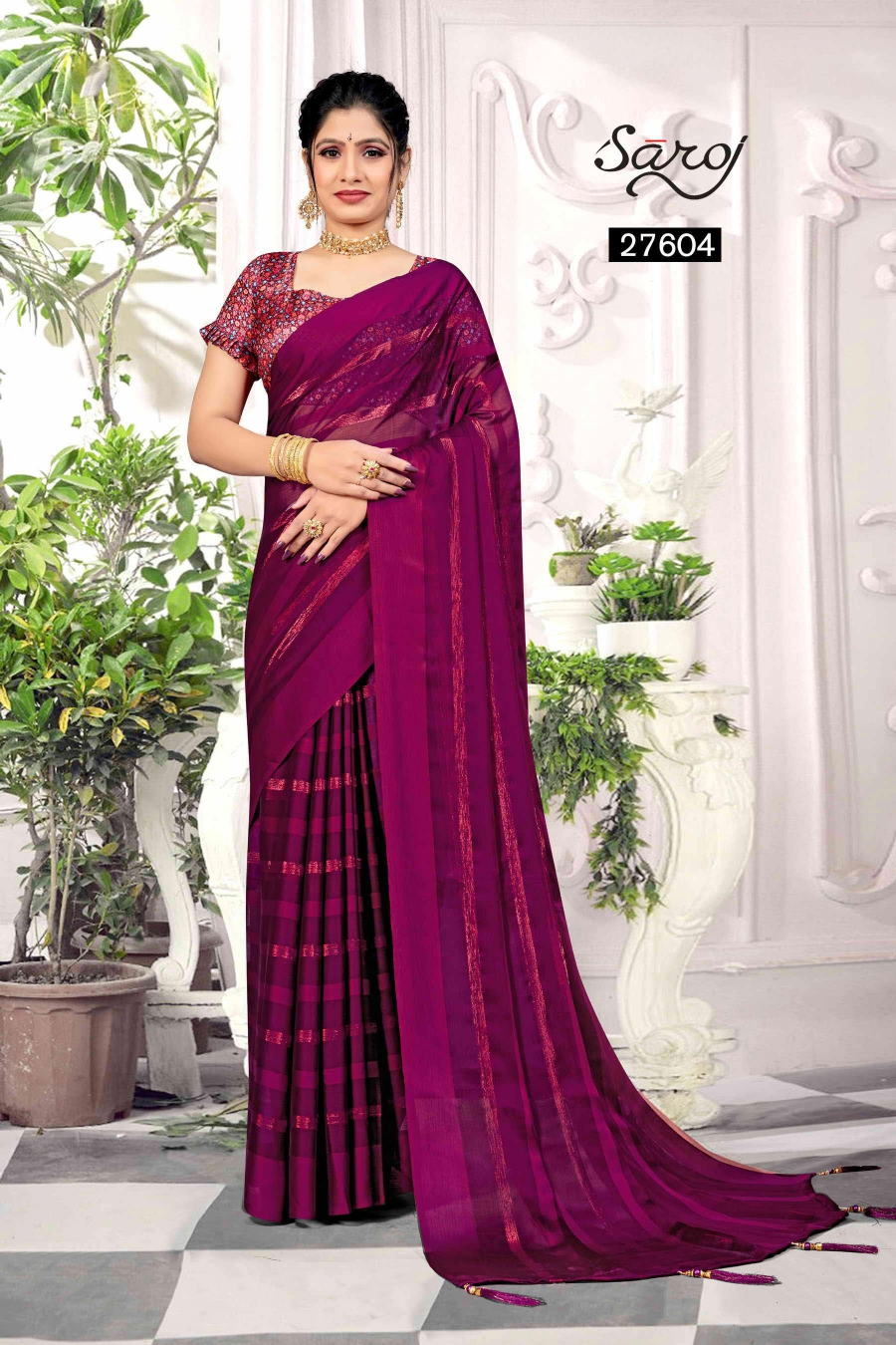 saroj sneh milan fancy attractive look saree catalog