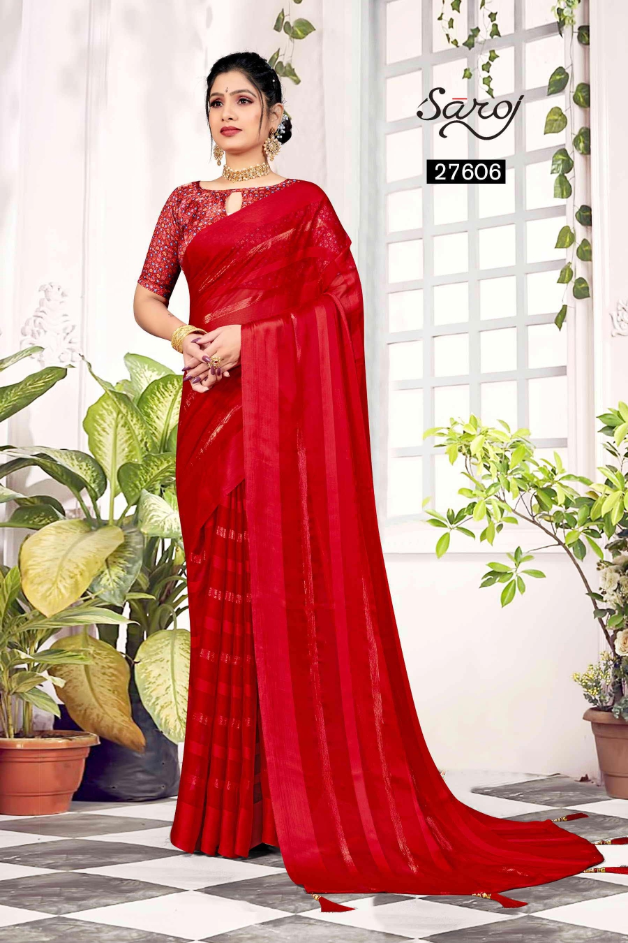 saroj sneh milan fancy attractive look saree catalog