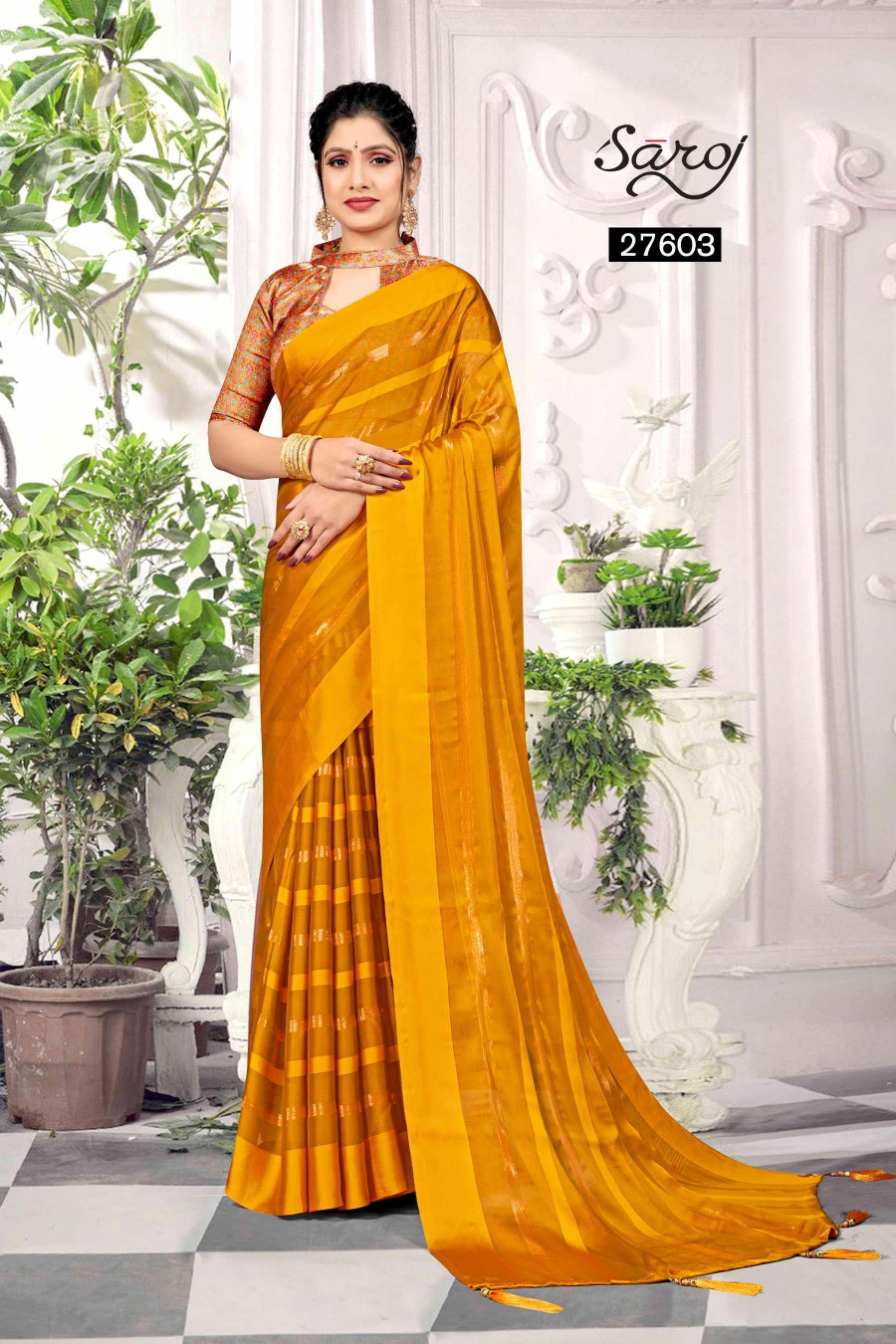 saroj sneh milan fancy attractive look saree catalog