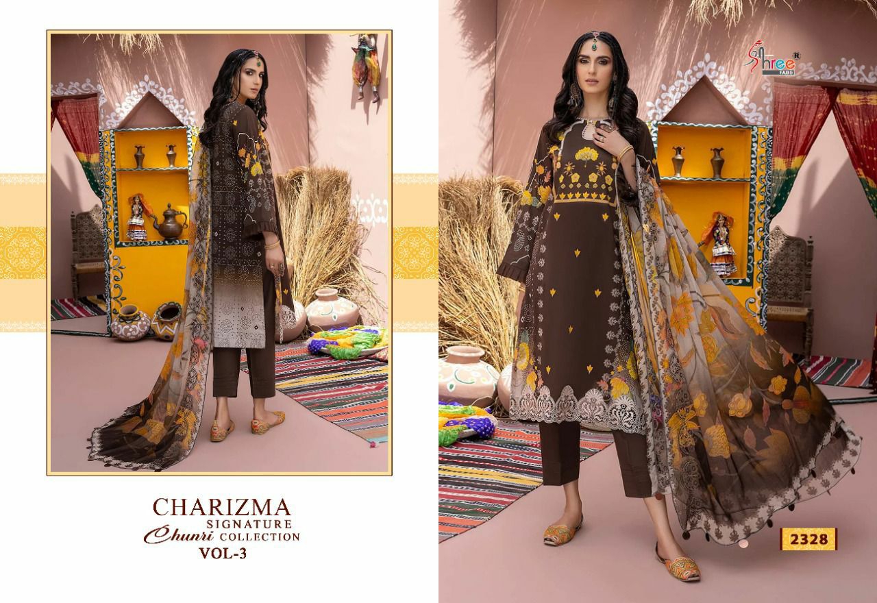 shree fabs crisma chunri collection vol 03 lawn cotton decent look salwar suit catalog with cotton dupatta