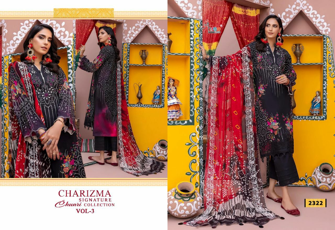 shree fabs crisma chunri collection vol 03 lawn cotton decent look salwar suit catalog with cotton dupatta