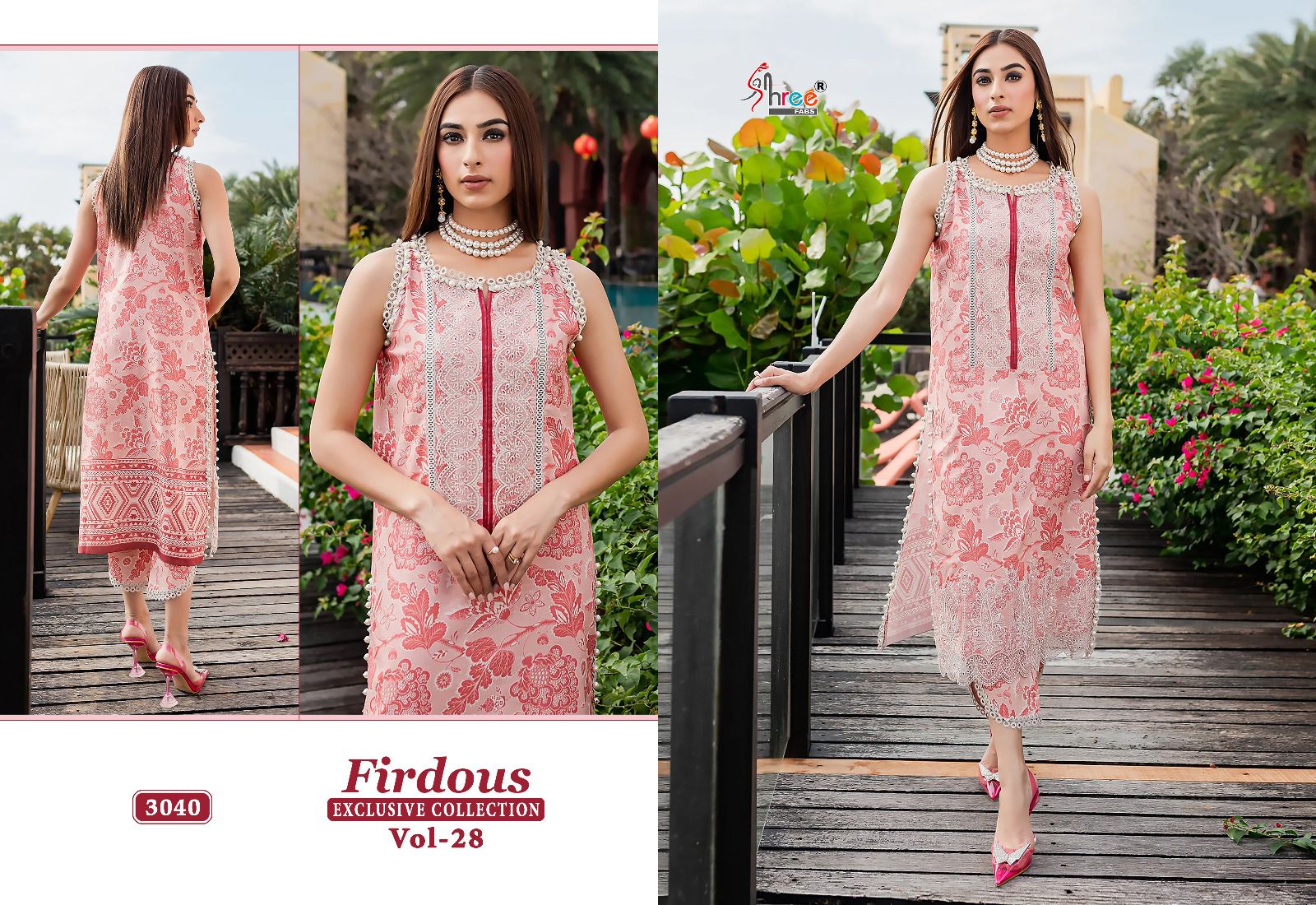 shree fabs firdous exclusive collection vol 28  cotton decent look salwar suit with chiffon dupatta catalog