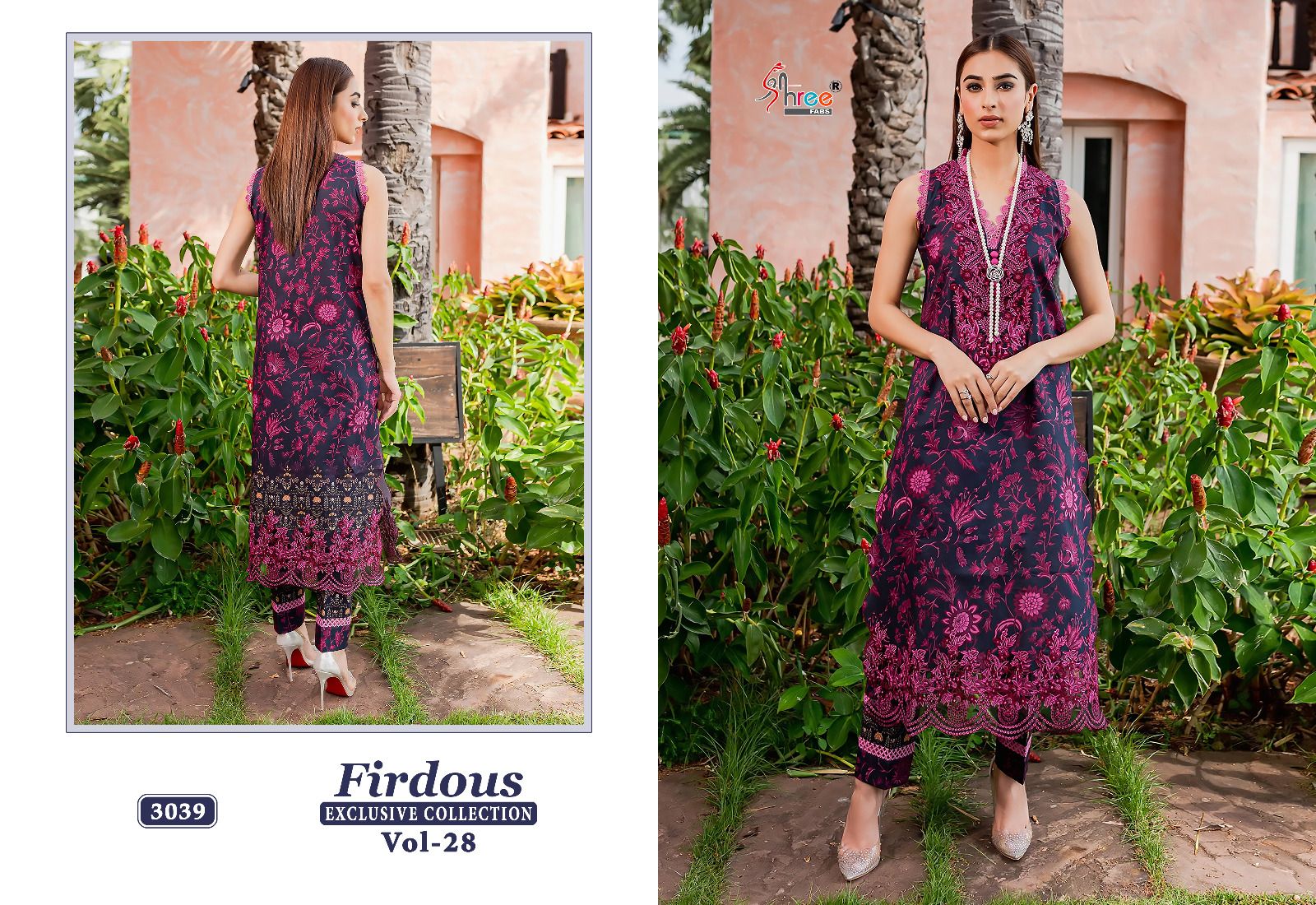 shree fabs firdous exclusive collection vol 28  cotton decent look salwar suit with chiffon dupatta catalog