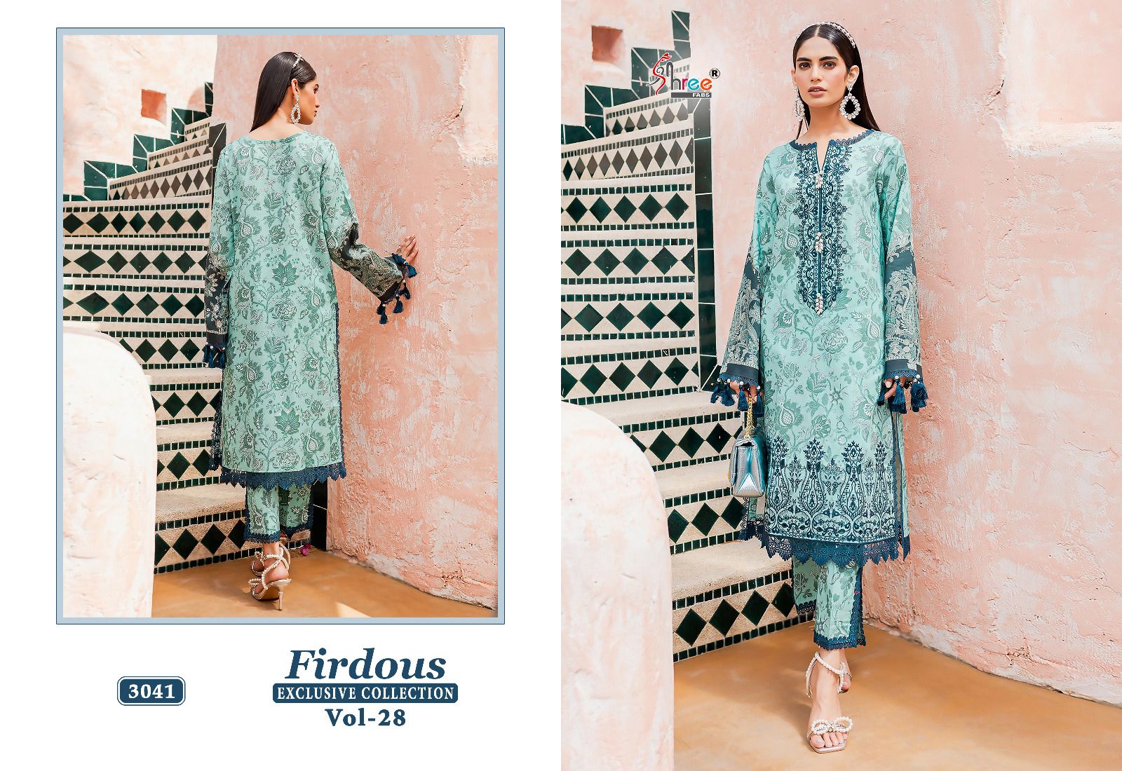 shree fabs firdous exclusive collection vol 28  cotton decent look salwar suit with chiffon dupatta catalog