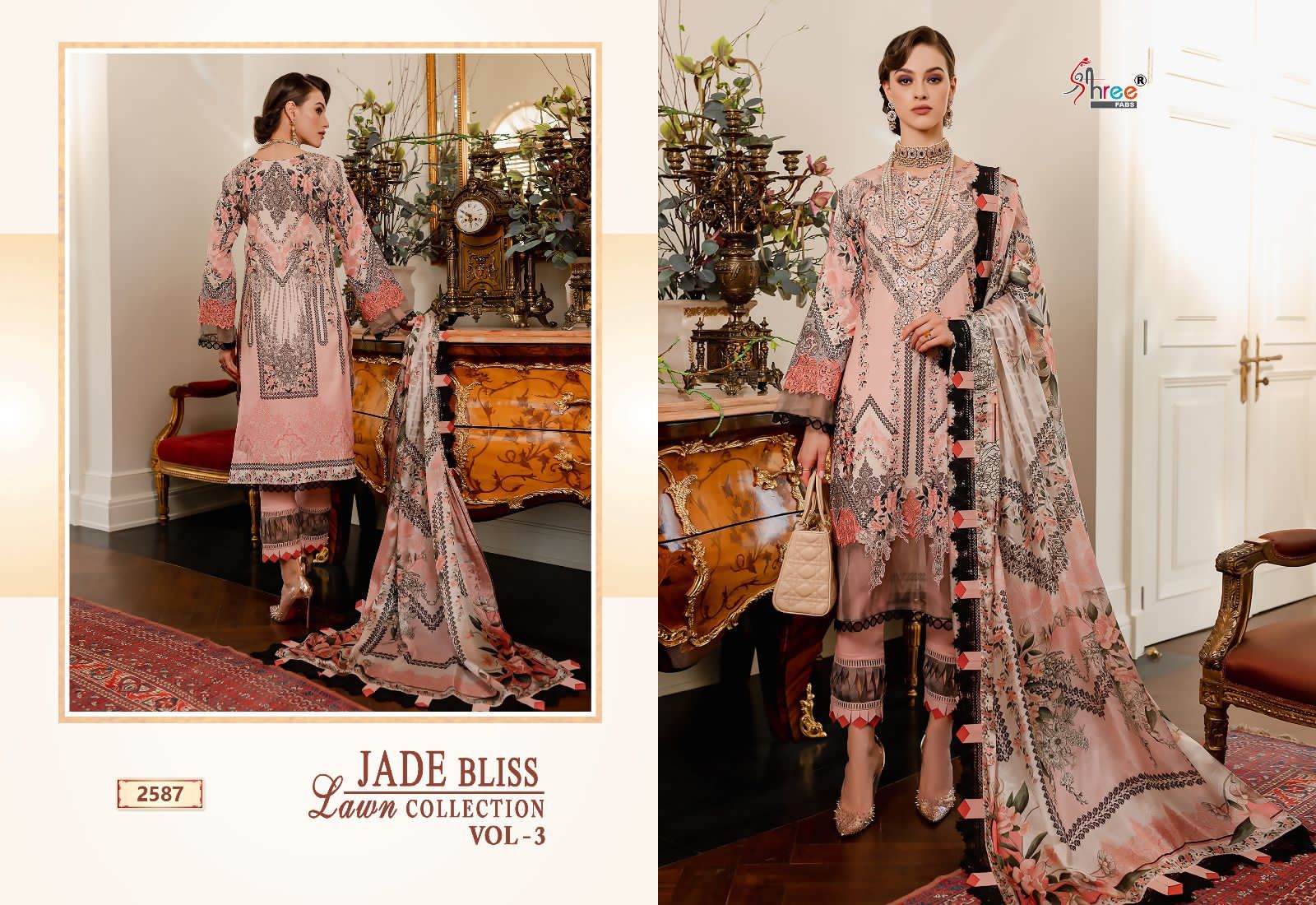 shree fabs jade Bliss lawn collection vol 3 cotton astonishin look salwar suit with cotton dupatta catalog