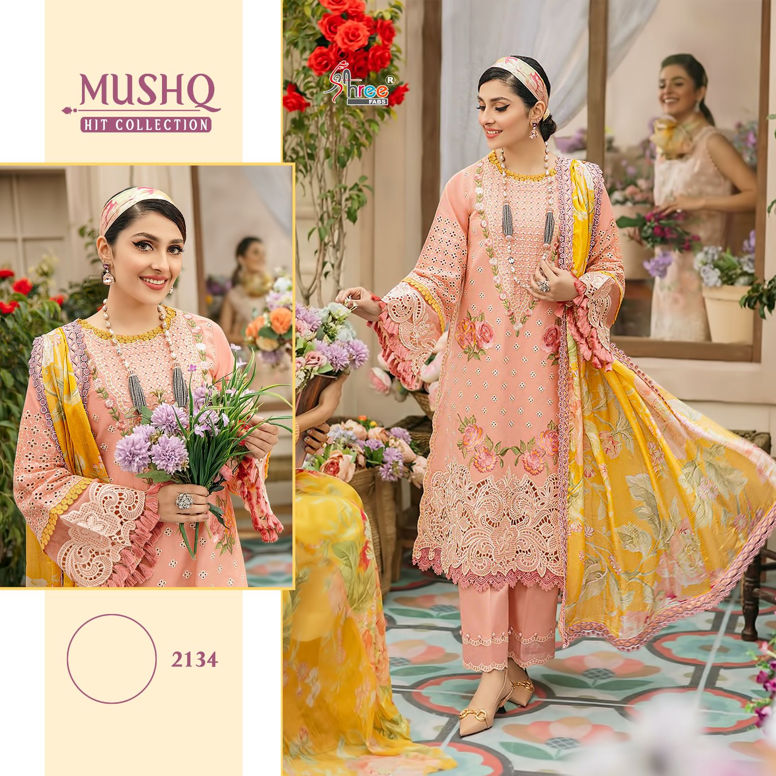 shree fabs mushq super hit collection cotton elegant salwar suit catalog