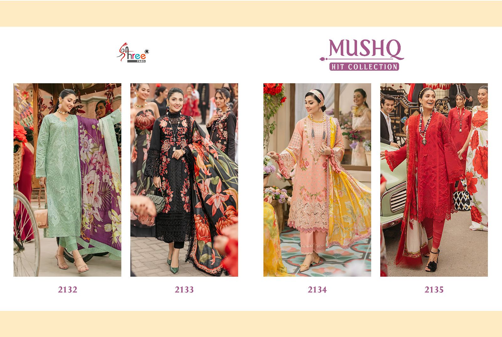 shree fabs mushq super hit collection cotton elegant salwar suit catalog