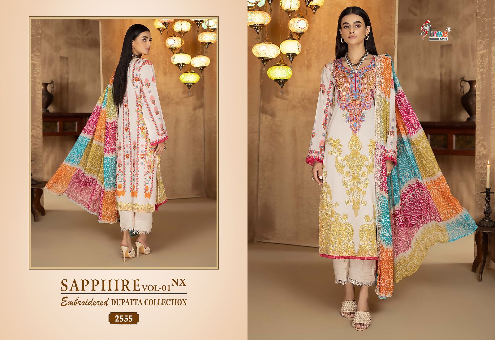 shree fabs shapphire embroidered dupatta collection vol 1 cotton elegant look salwar suit with cotton dupatta catalog