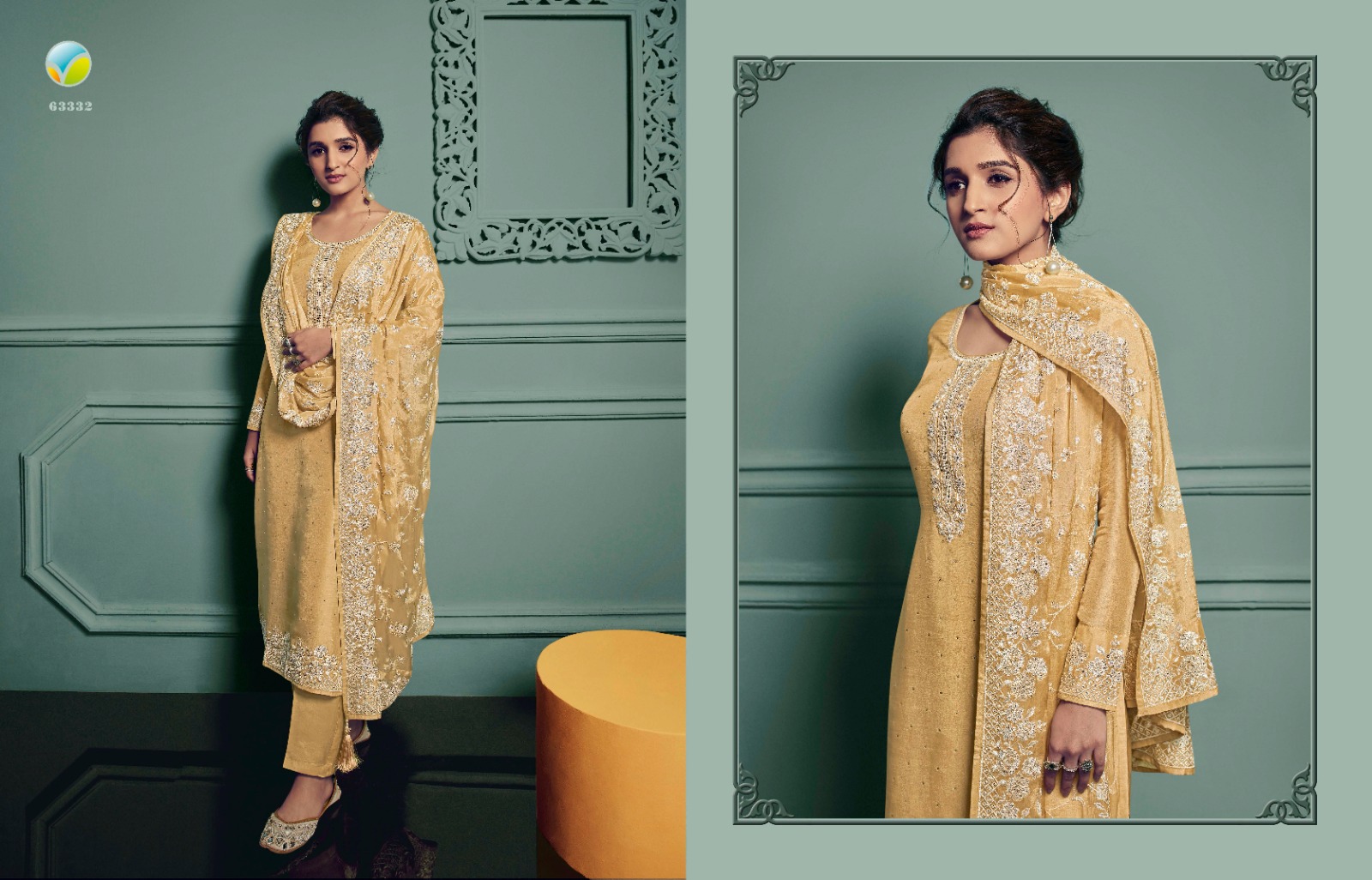 vinay fashion kaseesh saanvi hitlist dola chinon gorgeous salwar suit catalog